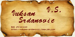 Vuksan Srdanović vizit kartica
